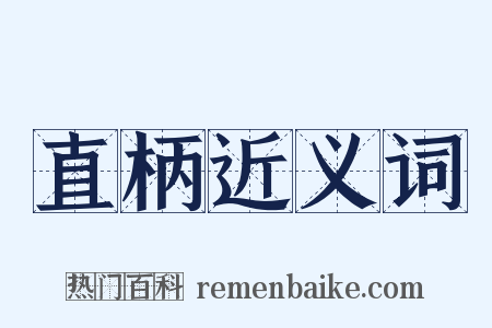 直柄近义词是什么意思的图片